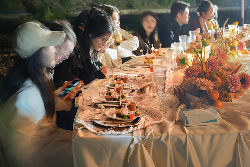 河滩上的婚礼婚宴冷餐自助餐